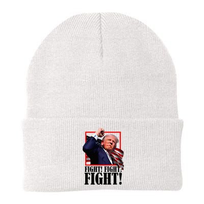 Trump Fist Bump 2024 President Red Knit Cap Winter Beanie