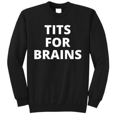 Tits For Brains, Funny Tits Quote, Cool Tits Feminist Idea Sweatshirt