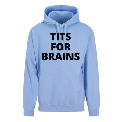 Tits For Brains, Funny Tits Quote, Cool Tits Feminist Idea Unisex Surf Hoodie