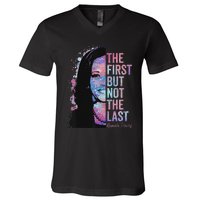 The First But Not The Last Madam President Harris V-Neck T-Shirt