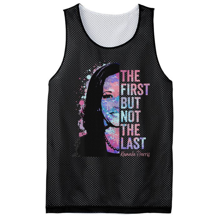 The First But Not The Last Madam President Harris Mesh Reversible Basketball Jersey Tank