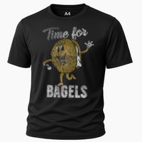 Time For Bagels Breakfast Food Cooling Performance Crew T-Shirt