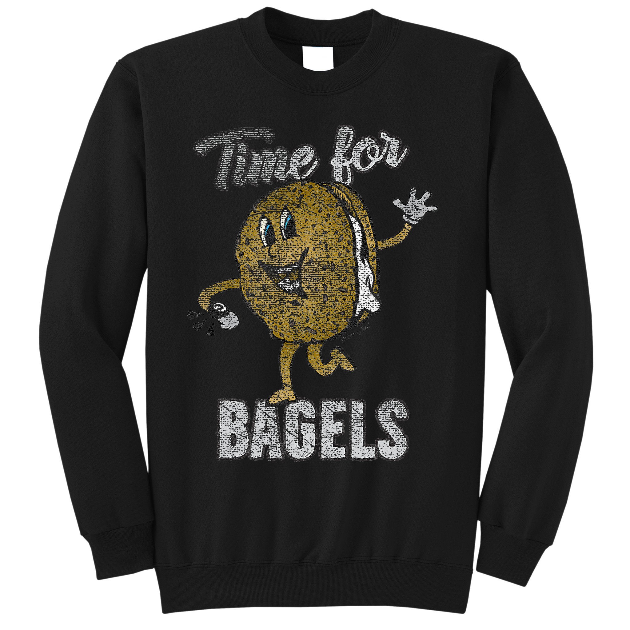 Time For Bagels Breakfast Food Sweatshirt