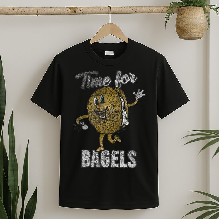 Time For Bagels Breakfast Food T-Shirt