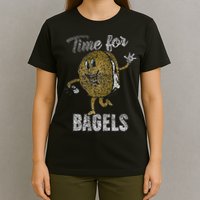 Time For Bagels Breakfast Food T-Shirt