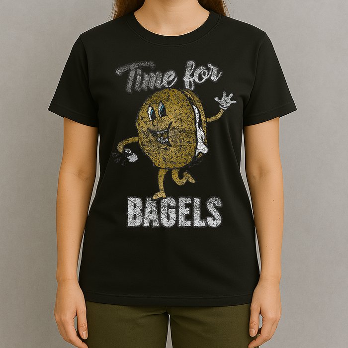 Time For Bagels Breakfast Food T-Shirt