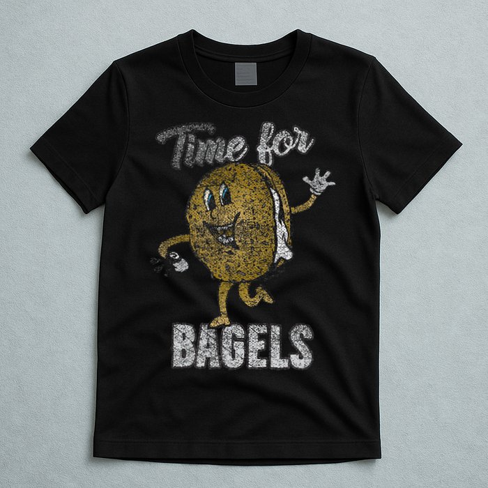 Time For Bagels Breakfast Food T-Shirt