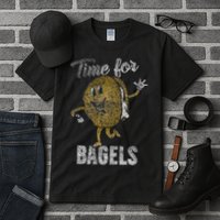 Time For Bagels Breakfast Food Tall T-Shirt