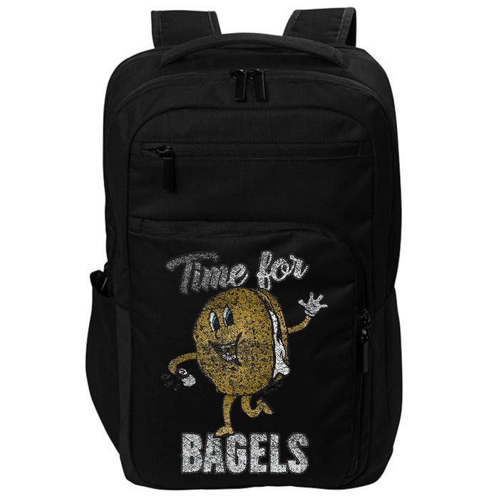 Time For Bagels Breakfast Food Impact Tech Backpack