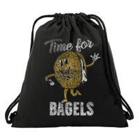Time For Bagels Breakfast Food Drawstring Bag