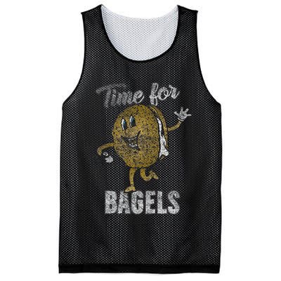 Time For Bagels Breakfast Food Mesh Reversible Basketball Jersey Tank