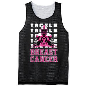 Tackle Football Breast Cancer Awareness Ribbon Mesh Reversible Basketball Jersey Tank