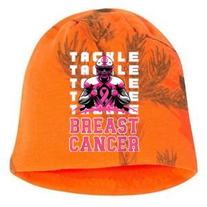 Tackle Football Breast Cancer Awareness Ribbon Kati - Camo Knit Beanie