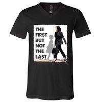 The First But Not The Last Kamala Harris Ruby Bridges Madam V-Neck T-Shirt