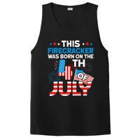 This Firecracker Born on 4th Of July Patriotic Birthday PosiCharge Competitor Tank