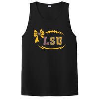 Tiger Football Bow Patterned Letter Logo PosiCharge Competitor Tank