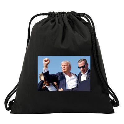 Trump Fist Bump Front And Back CanT Be Killed! Design Drawstring Bag