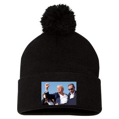Trump Fist Bump Front And Back CanT Be Killed! Design Pom Pom 12in Knit Beanie