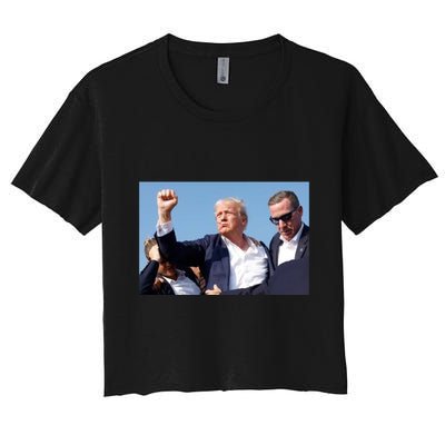 Trump Fist Bump Front And Back CanT Be Killed! Design Crop Top
