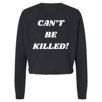 Trump Fist Bump Front And Back CanT Be Killed! Design Cropped Pullover Crew