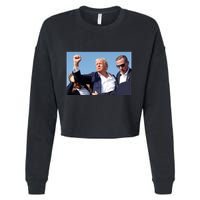 Trump Fist Bump Front And Back CanT Be Killed! Design Cropped Pullover Crew