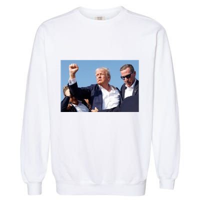 Trump Fist Bump Front And Back CanT Be Killed! Design Garment-Dyed Sweatshirt
