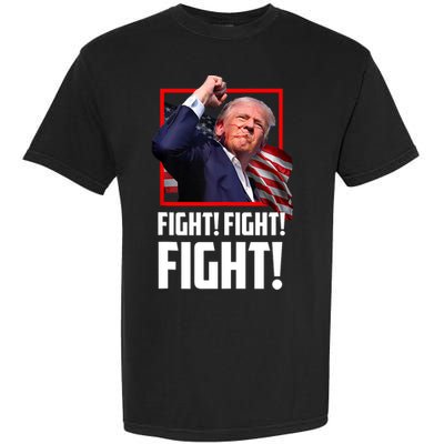 Trump Face Blood Fight Fight Fight Shot Assassination Attempt 2024 Garment-Dyed Heavyweight T-Shirt