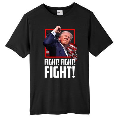 Trump Face Blood Fight Fight Fight Shot Assassination Attempt 2024 Tall Fusion ChromaSoft Performance T-Shirt