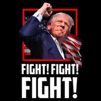 Trump Face Blood Fight Fight Fight Shot Assassination Attempt 2024 Drawstring Bag