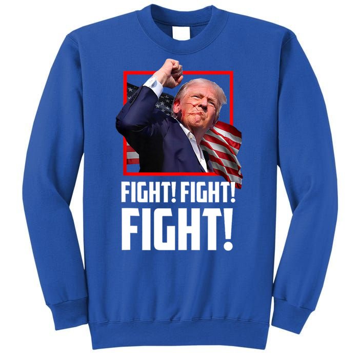 Trump Face Blood Fight Fight Fight Shot Assassination Attempt 2024 Sweatshirt