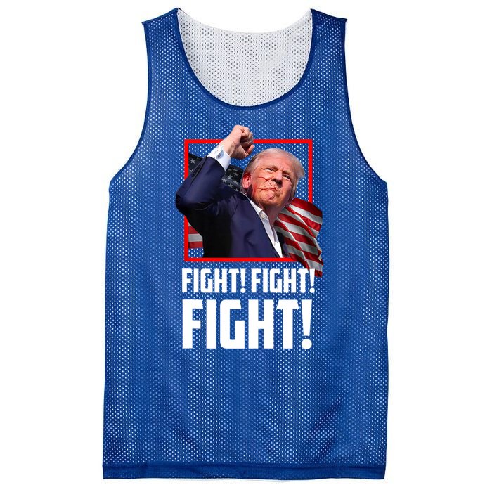 Trump Face Blood Fight Fight Fight Shot Assassination Attempt 2024 Mesh Reversible Basketball Jersey Tank