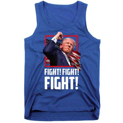 Trump Face Blood Fight Fight Fight Shot Assassination Attempt 2024 Tank Top