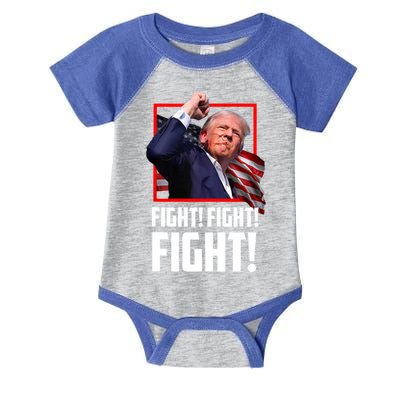 Trump Face Blood Fight Fight Fight Shot Assassination Attempt 2024 Infant Baby Jersey Bodysuit