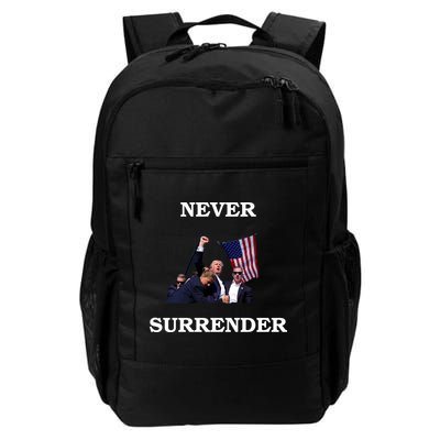 Trump Fist Bump In Air Never Surrender 2024 Backpack