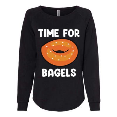 Time For Bagels Funny Bagel Lover Baking Gift Womens California Wash Sweatshirt