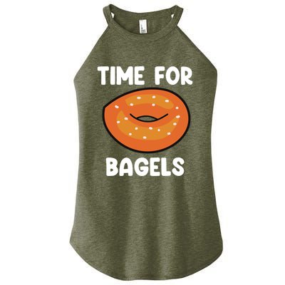 Time For Bagels Funny Bagel Lover Baking Gift Women's Perfect Tri Rocker Tank