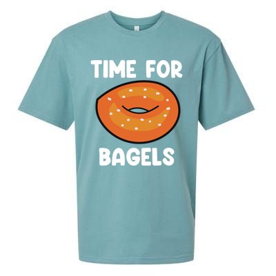 Time For Bagels Funny Bagel Lover Baking Gift Sueded Cloud Jersey T-Shirt