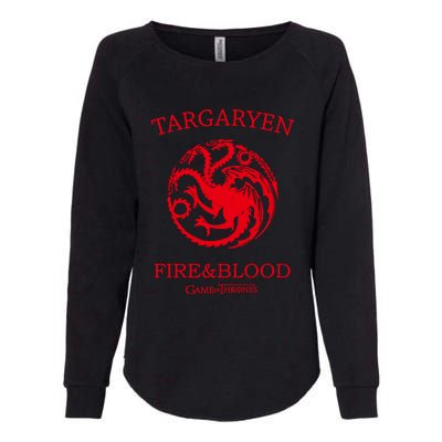 Targaryen Fire & Blood Womens California Wash Sweatshirt