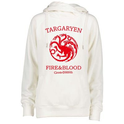 Targaryen Fire & Blood Womens Funnel Neck Pullover Hood