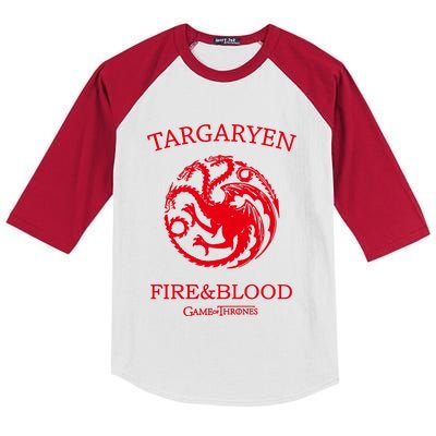 Targaryen Fire & Blood Kids Colorblock Raglan Jersey