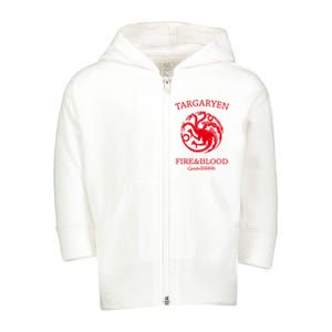 Targaryen Fire & Blood Toddler Zip Fleece Hoodie