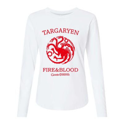 Targaryen Fire & Blood Womens Cotton Relaxed Long Sleeve T-Shirt