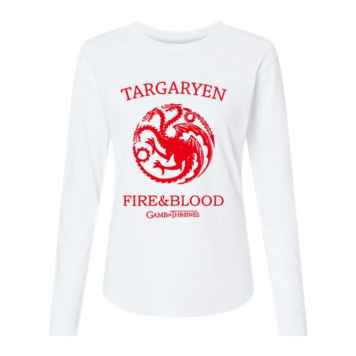 Targaryen Fire & Blood Womens Cotton Relaxed Long Sleeve T-Shirt