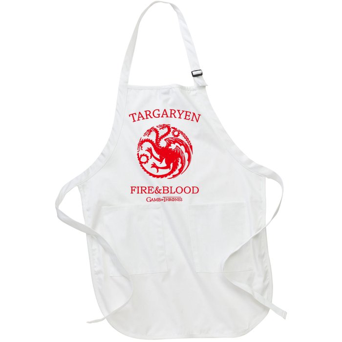 Targaryen Fire & Blood Full-Length Apron With Pockets