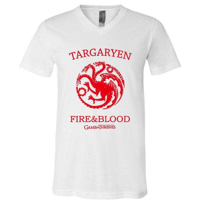 Targaryen Fire & Blood V-Neck T-Shirt