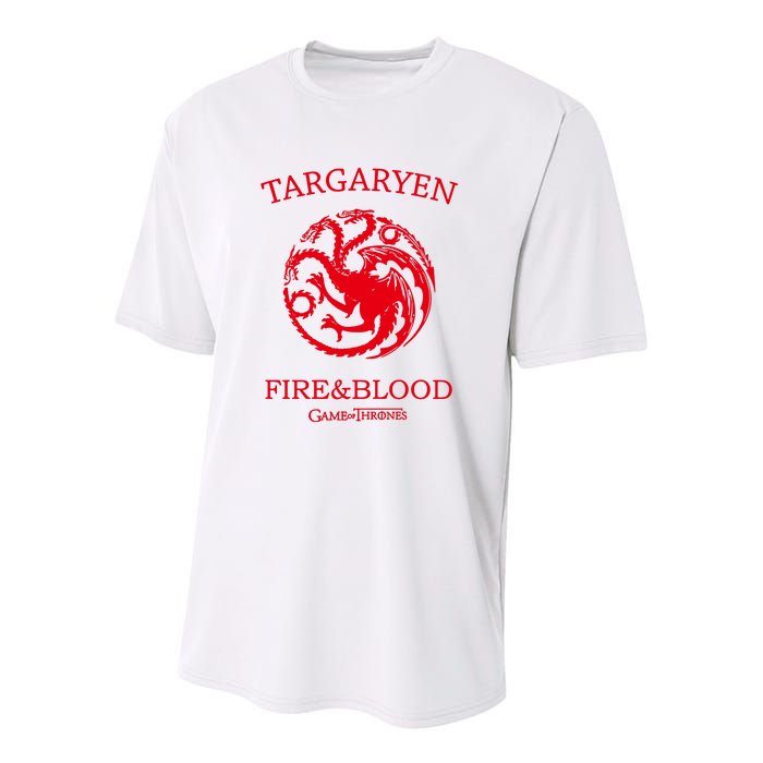 Targaryen Fire & Blood Youth Performance Sprint T-Shirt