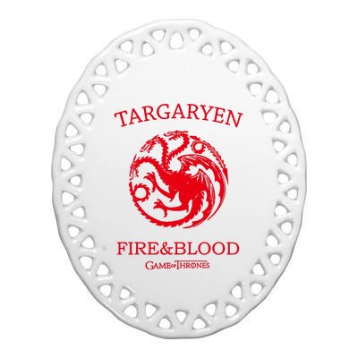 Targaryen Fire & Blood Ceramic Oval Ornament