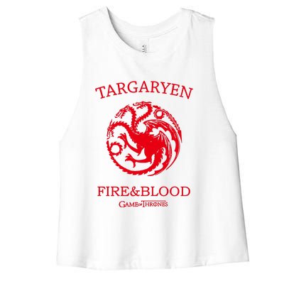 Targaryen Fire & Blood Women's Racerback Cropped Tank