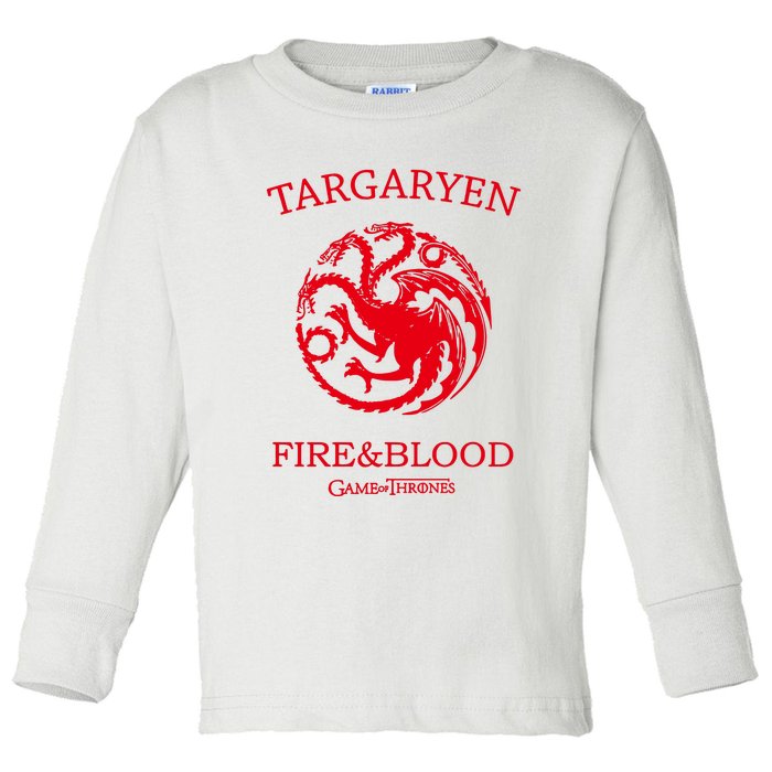 Targaryen Fire & Blood Toddler Long Sleeve Shirt