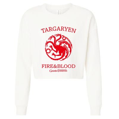 Targaryen Fire & Blood Cropped Pullover Crew